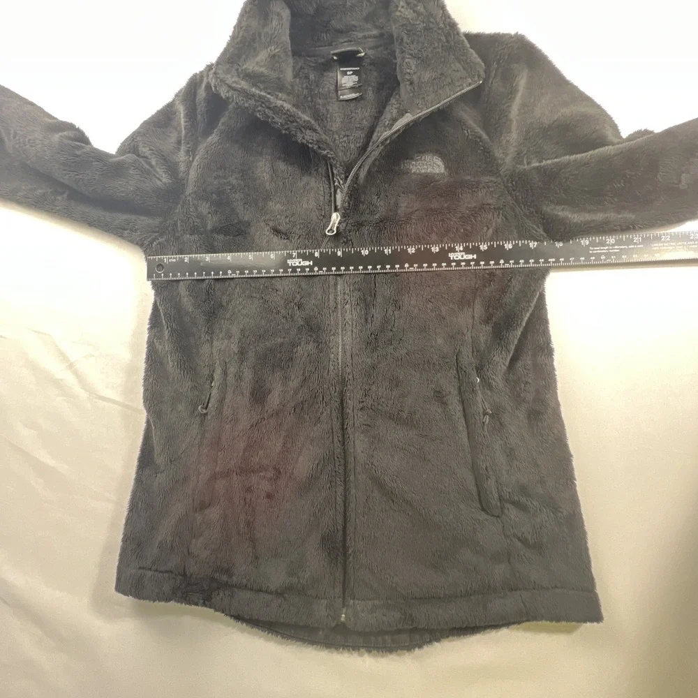 North Face Full Zip Soft Fleece Sherpa Jacket Black Women's Small Black